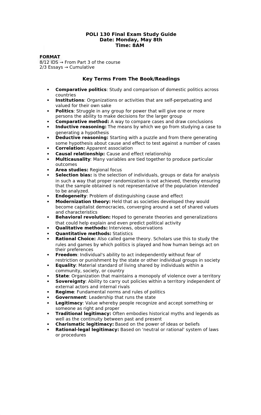 POLI 130 Final Exam Study Guide.docx_dnqulwsay6d_page1