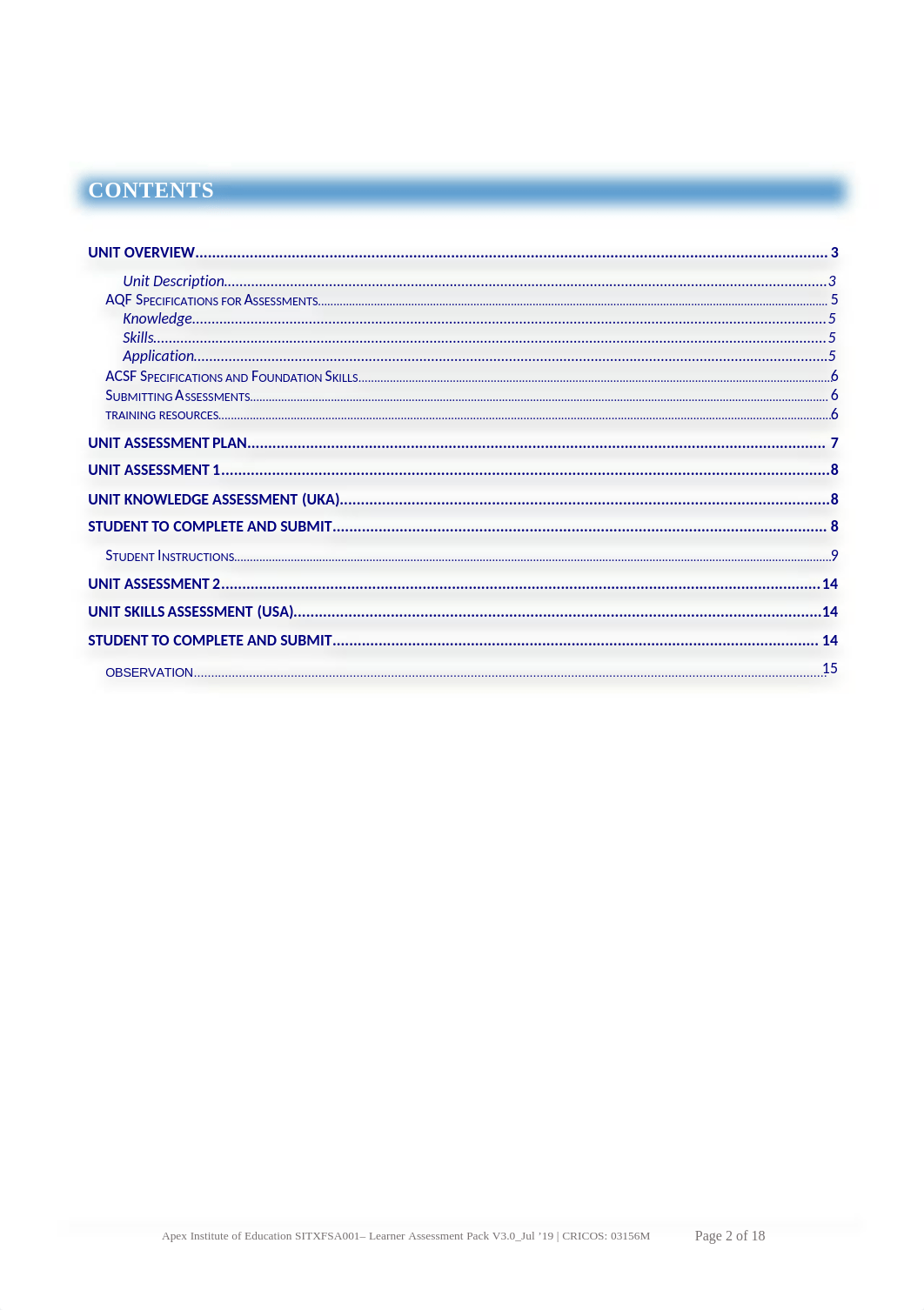 SITXFSA001 Use hygienic practices for food safety Learner Assessment Pack V3.0 -07 2019_705dde4aae42_dnrahlc3rss_page2