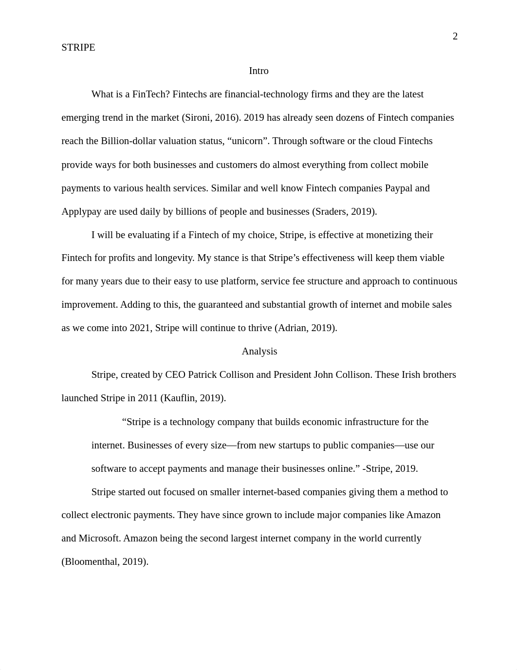 Anderson, Chantel. Fintech Stripe. BUS317. Spring 2019. 05282019.docx_dnrfyxsx6t7_page2