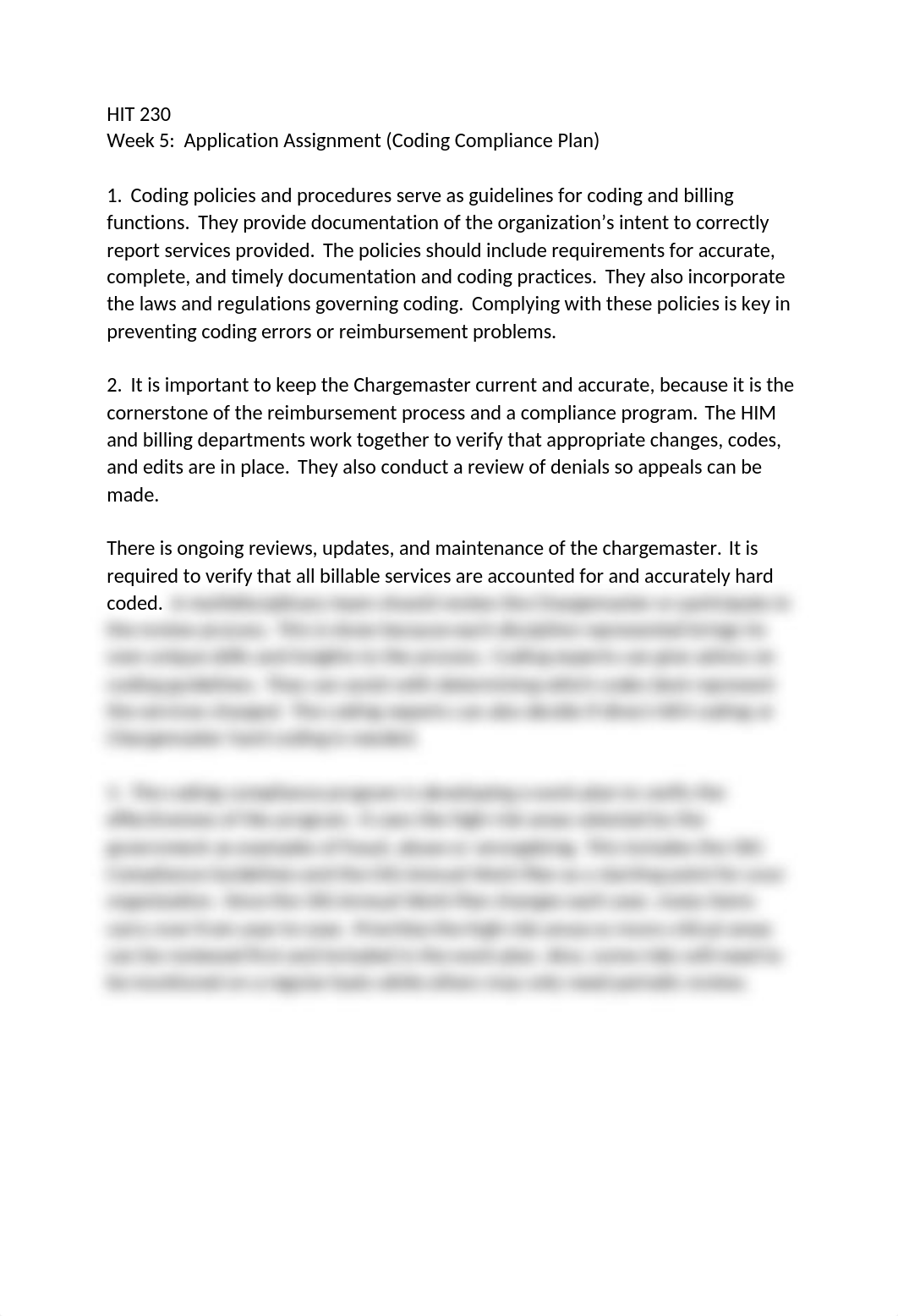 DeVry-HIT 230 Week 5 Application Assignment (Coding Compliance Plan).docx_dnro9ayfxt7_page1