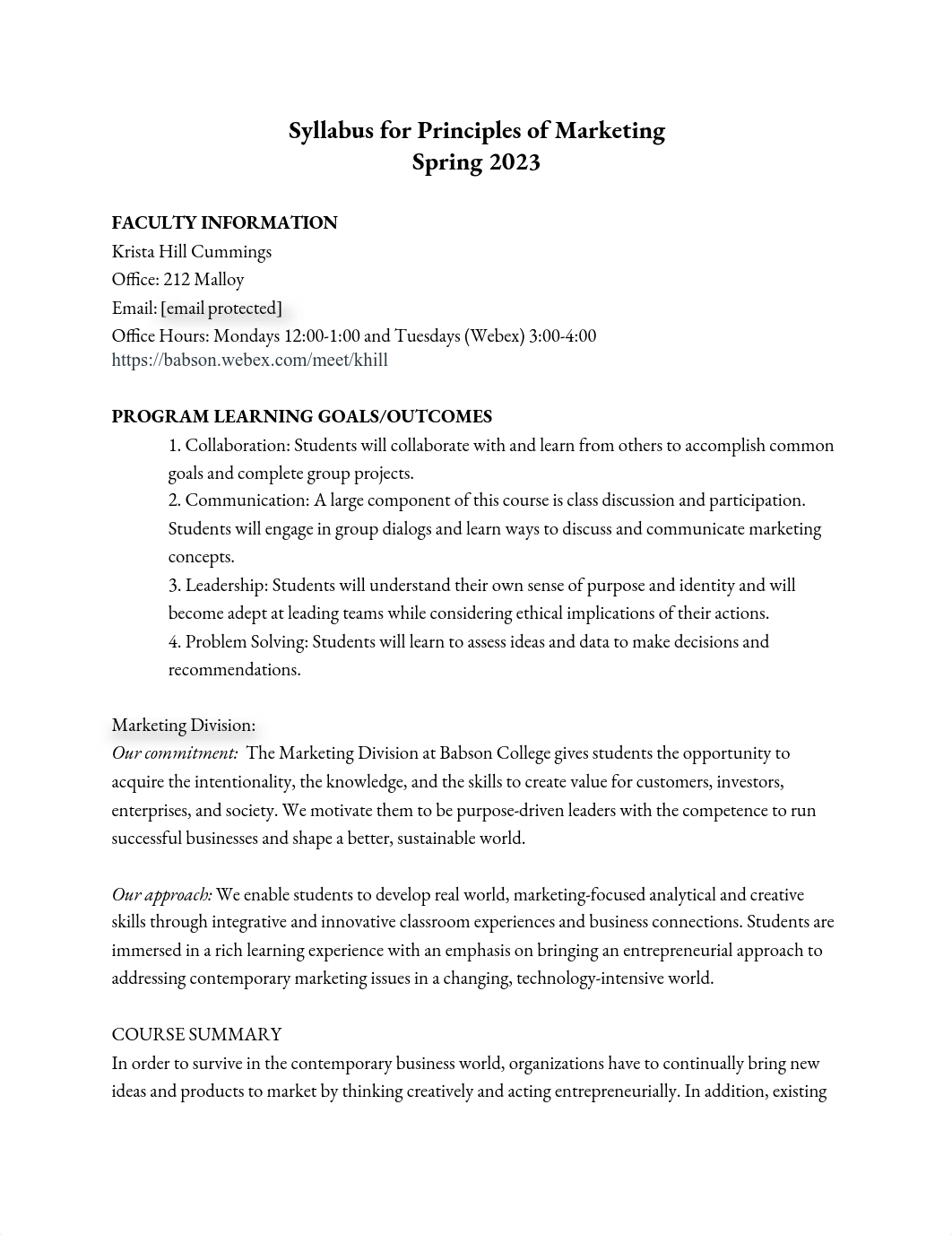 Spring 2023 Syllabus for Principles of Marketing.pdf_dnrsn812dj1_page1