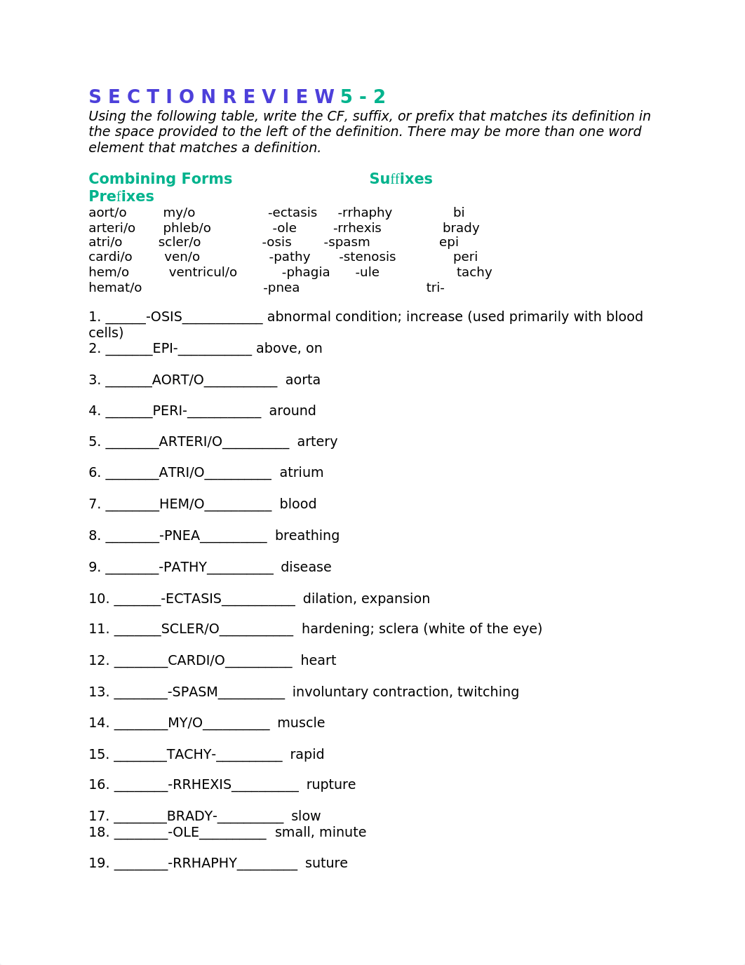 AHS 115 - Chapter 5 (Section Review 5-1, 5-2, 5-3, 5-4, Vocabulary & Medical Terms) (1).docx_dnryqp3okyv_page2