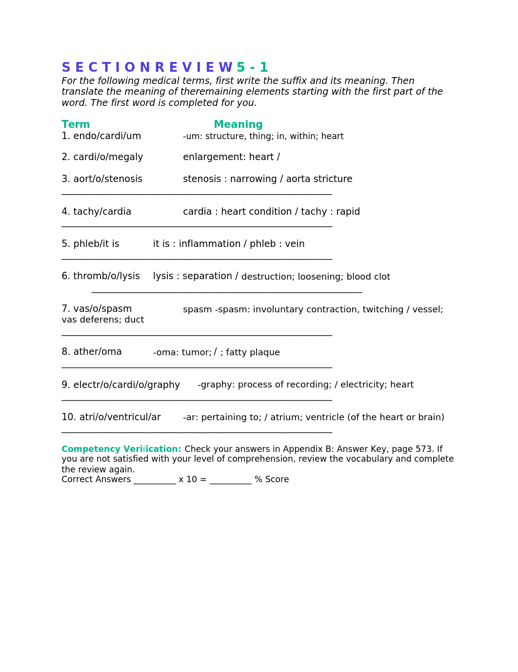 AHS 115 - Chapter 5 (Section Review 5-1, 5-2, 5-3, 5-4, Vocabulary & Medical Terms) (1).docx_dnryqp3okyv_page1