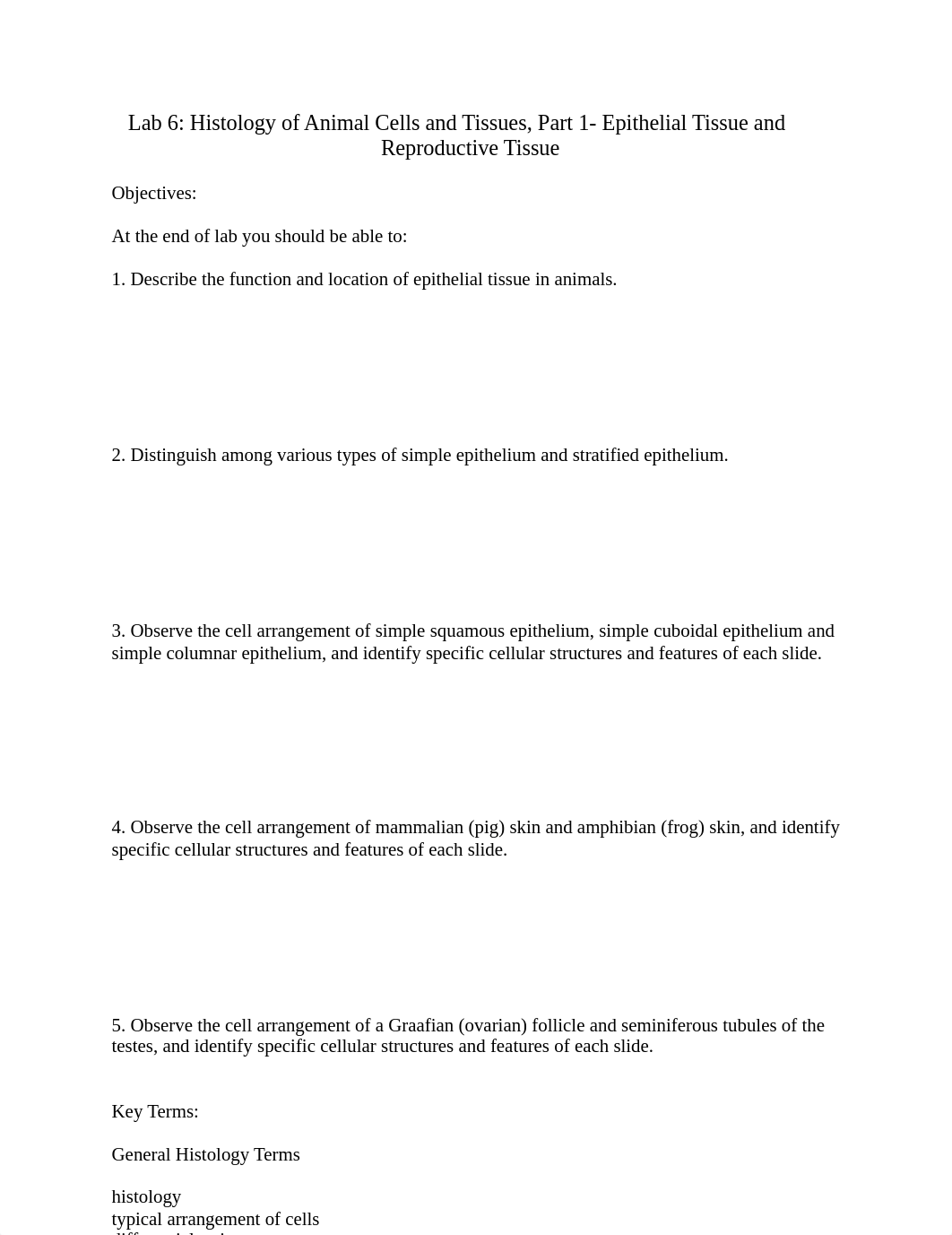 Lab 6- Histology, Epithelium and Reproductive Tissues.pdf_dns851zi49m_page1