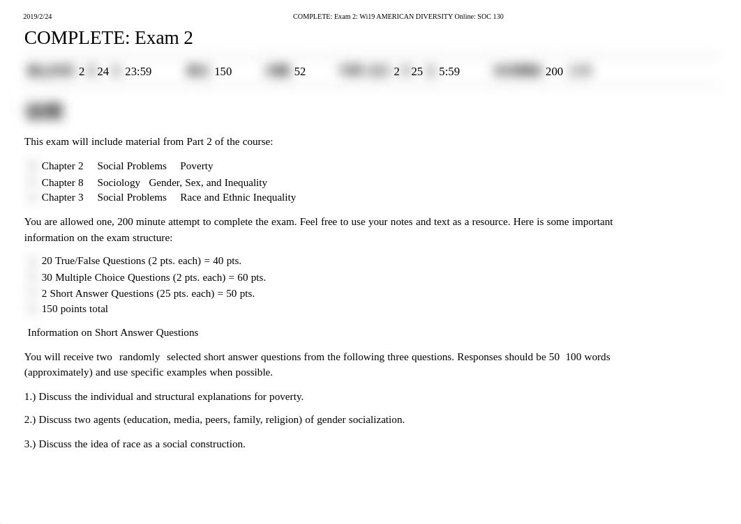 COMPLETE_ Exam 2_ Wi19 AMERICAN DIVERSITY Online_ SOC 130.pdf_dnsihp1ippg_page1