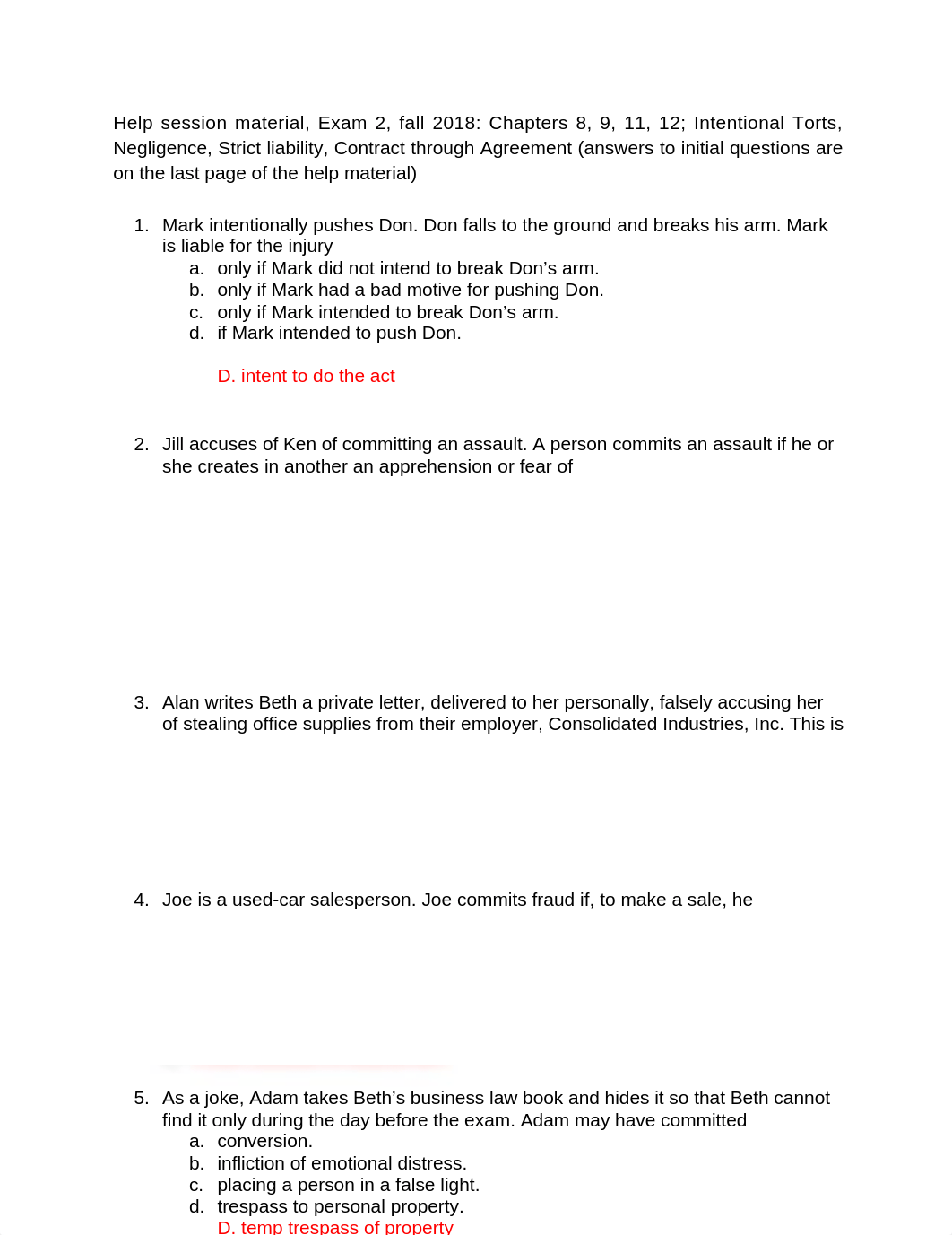 fall 2018 ex 2 torts, neg, strict liab, k-agreement-converted.docx_dnte655cvfj_page1