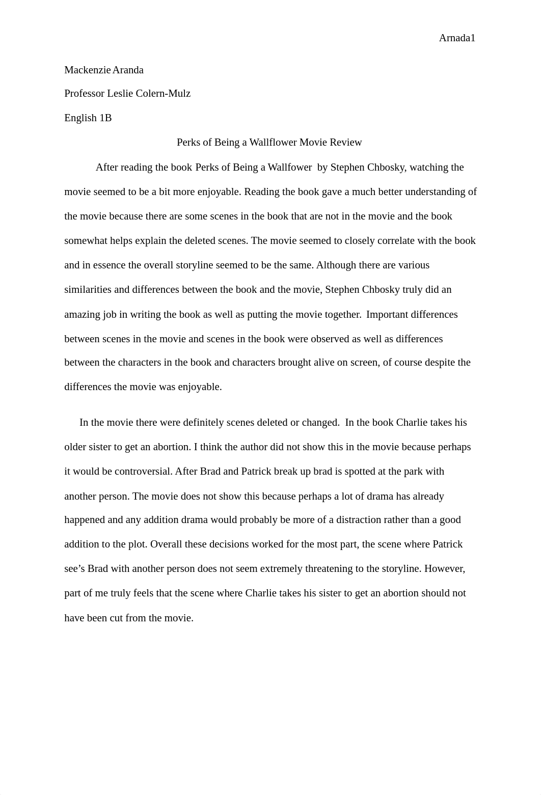 Wallflower Essay.docx_dntg3lcmng3_page1