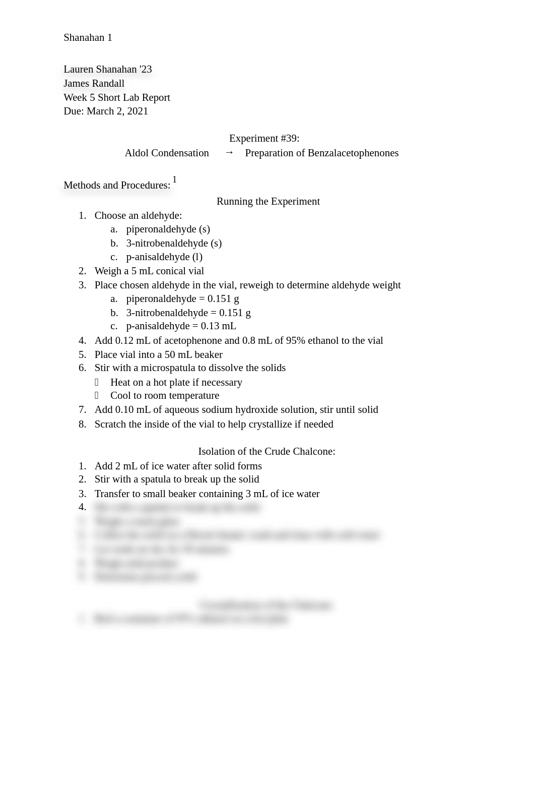 Experiment #39-  Aldol Condensation → Preparation of Benzalacetophenones  .docx_dntu2c29cpt_page1