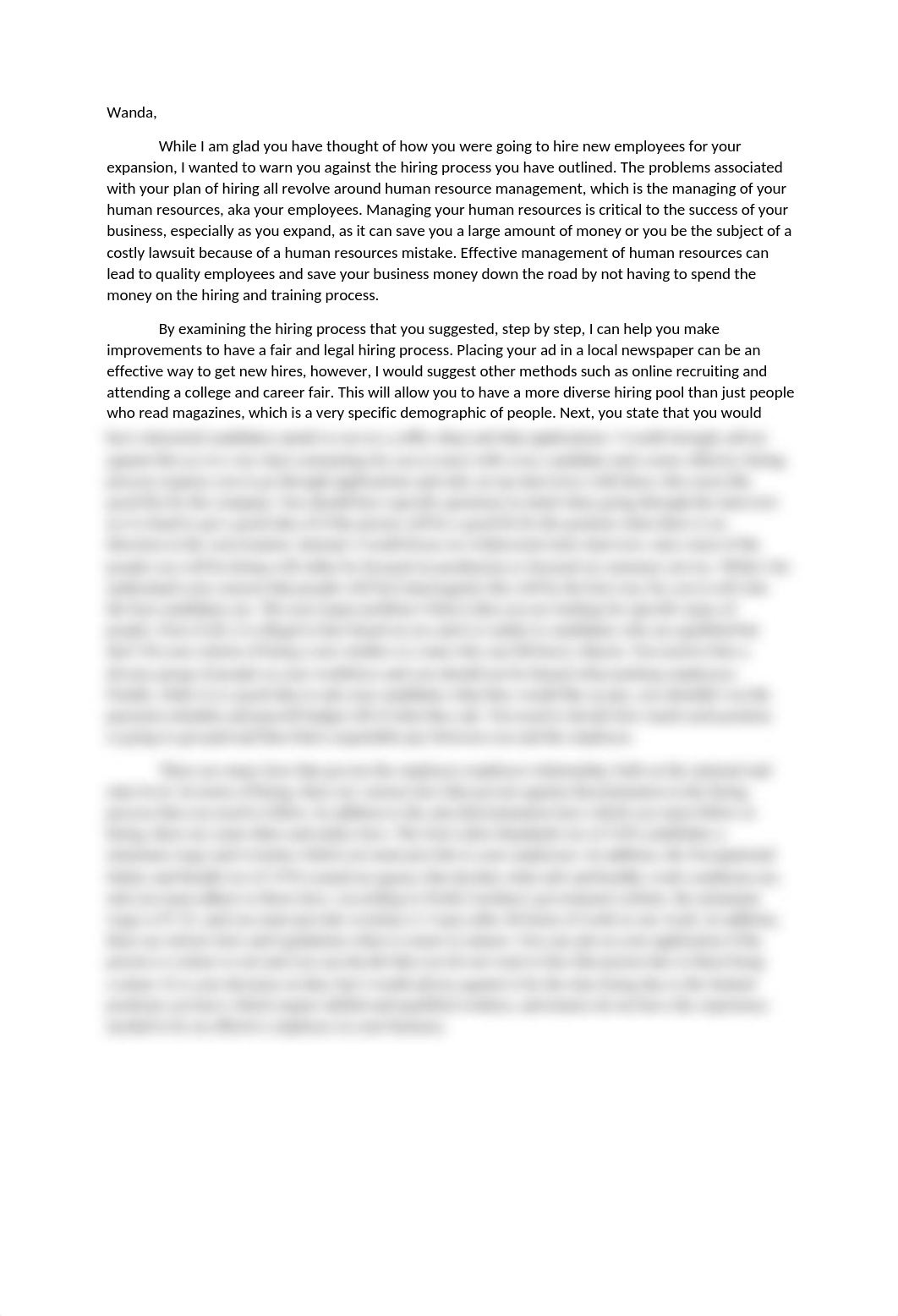 Module 15 Assignment-Wanda's Hiring Approach, or How to Be Sued in One Easy Lesson.docx_dnug4bt7x4v_page1