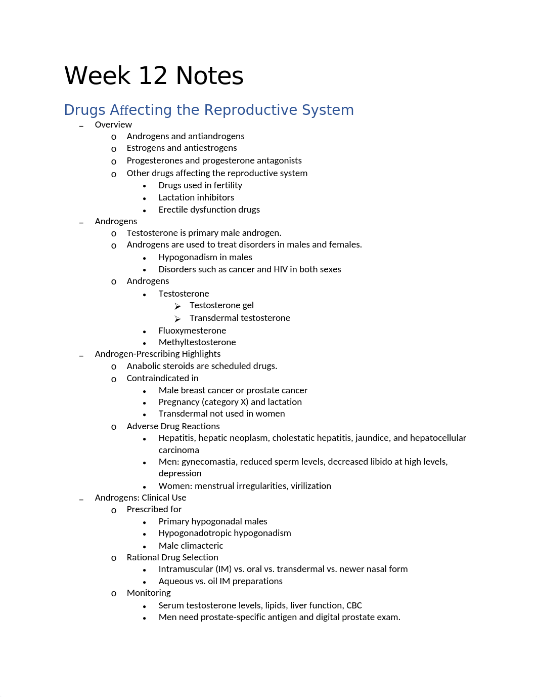 Week 12 Notes Pharmacology.docx_dnvfz8zp05q_page1