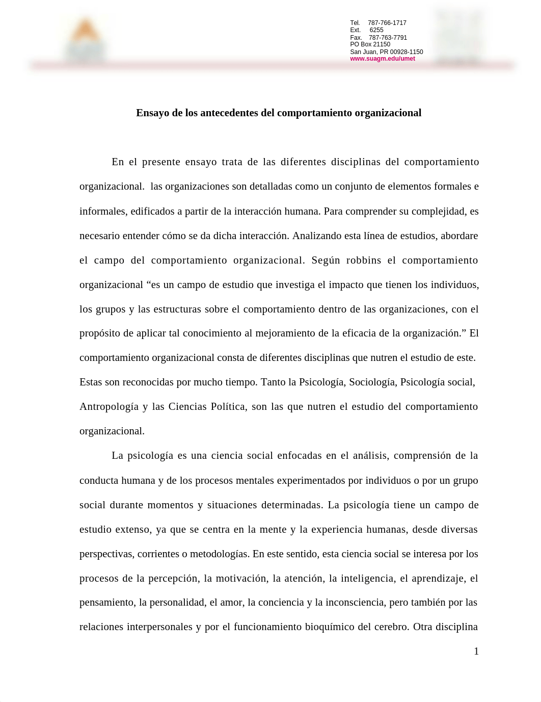 Ensayo de los Antecedentes del Comportamiento Organizacional Anny Lluberes.docx_dnvmwo0gxo5_page1