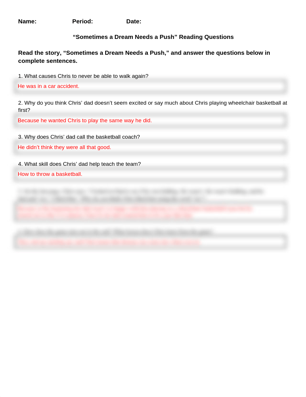 Copy of SometimesaDreamNeedsaPush Reading Questions (Connect).docx_dnvtorz08x0_page1