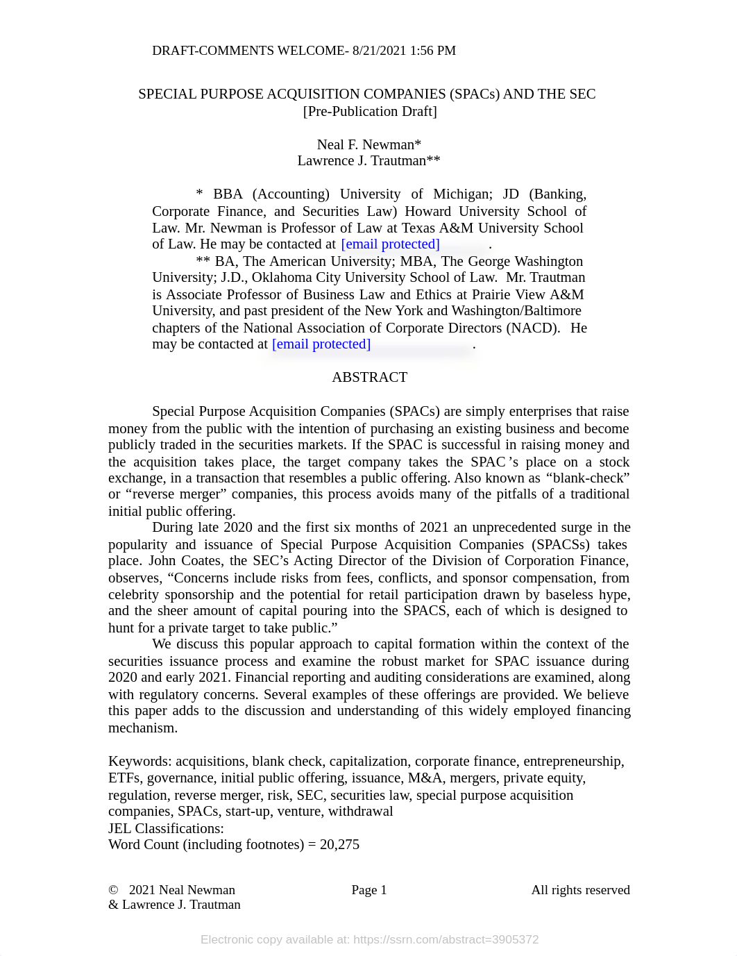 SSRN-Special Purpose Acquistion Companies and the SEC.pdf_dnvwm77oc0a_page1