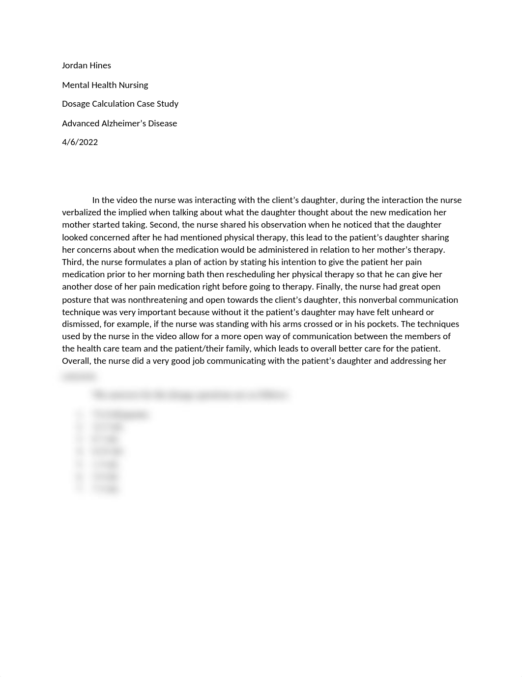 Dosage Calculation Case Study Advanced Alzheimer's Disease Jordan Hines.docx_dnw2f1sdw84_page1