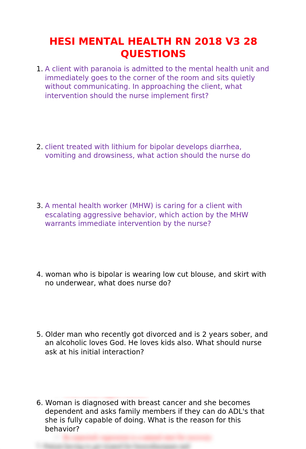 HESI MENTAL HEALTH RN 2018 V3 55 QUESTIONS.docx_dnw5m0ahpaf_page1