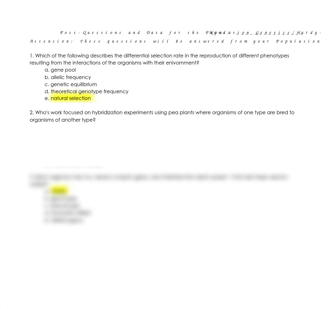 Population Genetics Hardy Weinberg-Post lab questions and data-1 (1) (2).docx_dnwetvdh6vi_page1