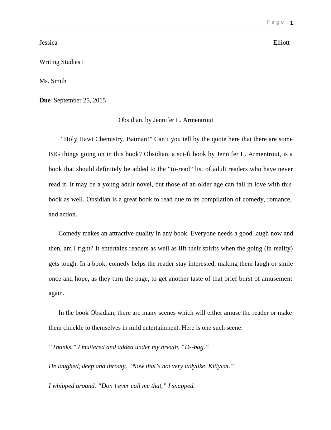 Evaluation Essay on Obsidian_dnwlwm69p76_page1