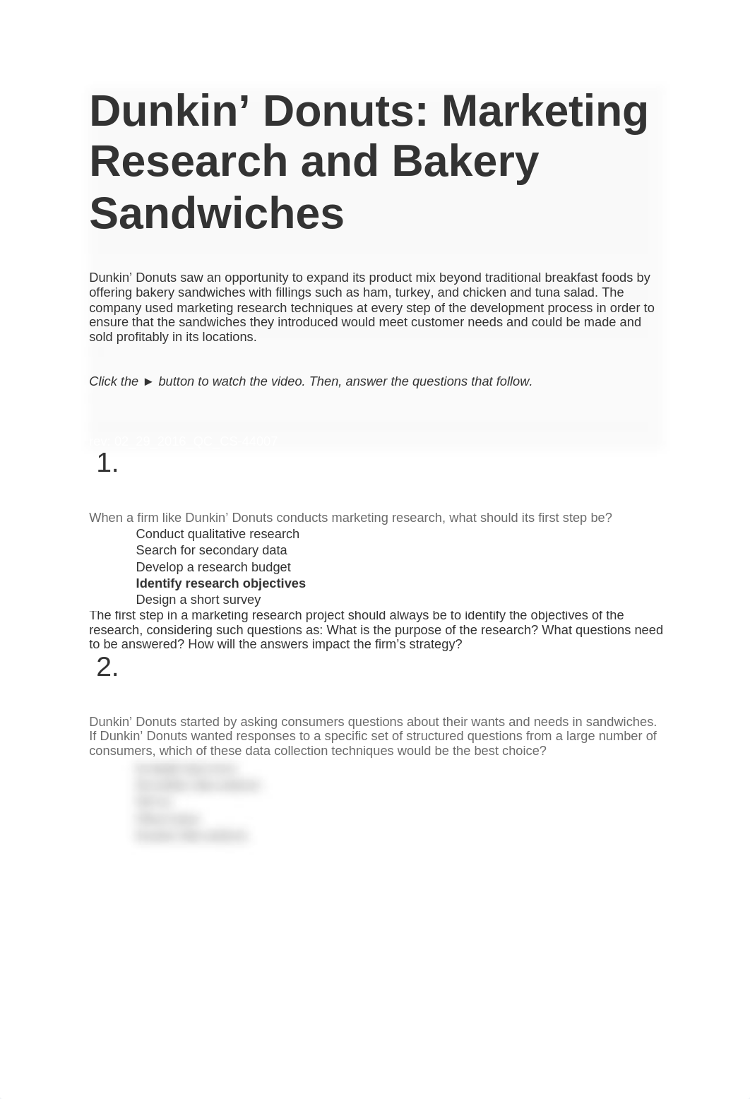 Dunkin' Donuts- Marketing Research and Bakery Sandwiches_dnwmpf465r7_page1