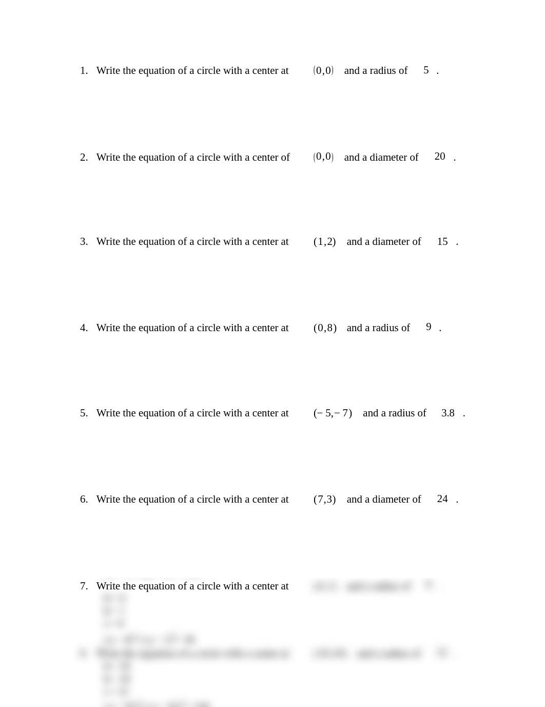 9.03 Writing Assignment, Writing the Equation of a Circle.docx_dnwn6vuasyq_page1