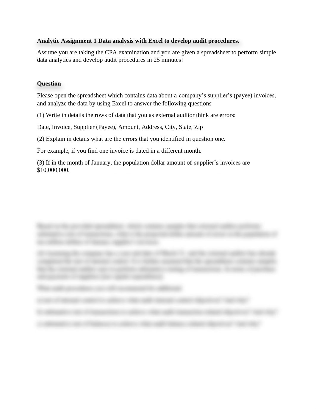 Analytic Assignment 1 Data analysis with Excel to develop audit procedures.pdf_dnwrg1ddsqn_page1