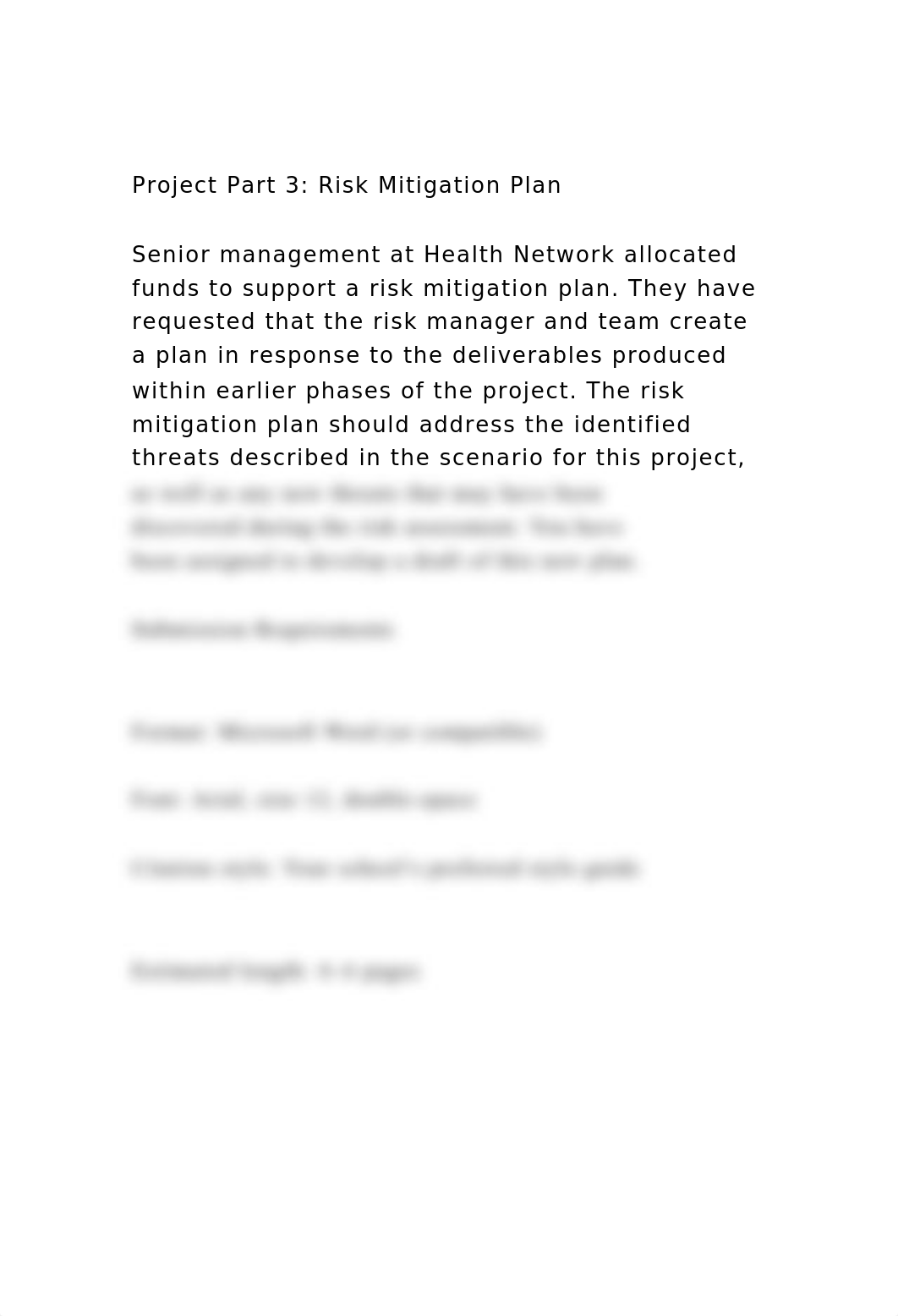 Project Part 3 Risk Mitigation PlanSenior management at Healt.docx_dnws594tyqt_page2