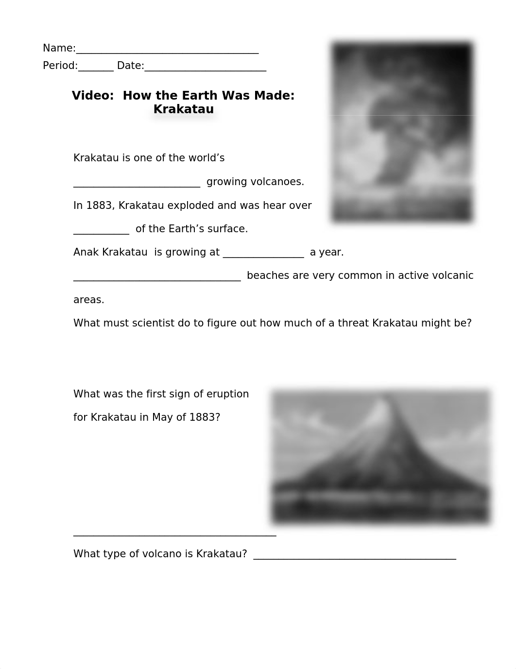 How the Earth Was Made - Krakatau worksheet(1).doc_dnx94y9qygf_page1