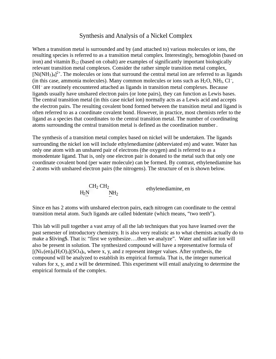 Synthesis and Analysis of a Nickel Complex Lab.pdf_dnxdos4xal8_page1