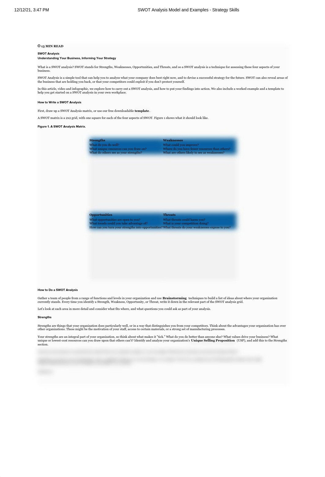 SWOT Analysis Model and Examples - Strategy Skills.pdf_dny5gdcyu57_page1