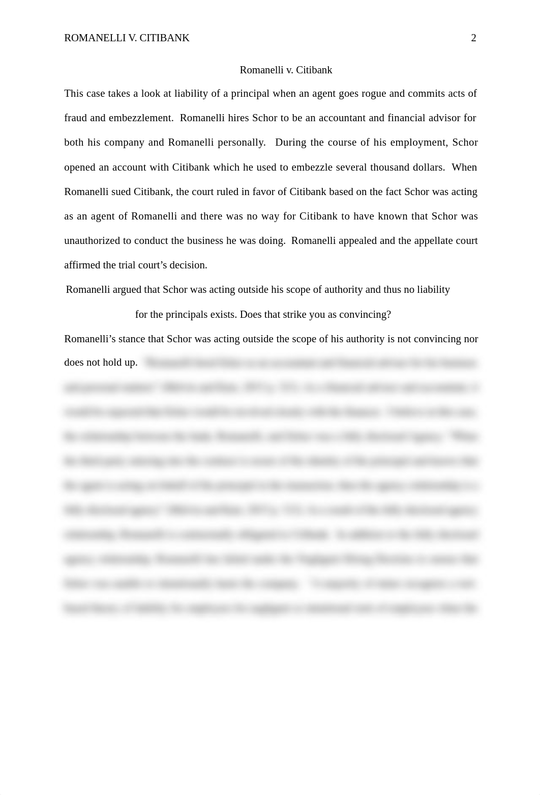 Romanelli v. Citibank Case Study Week 3.doc_dnyoz3t7kla_page2