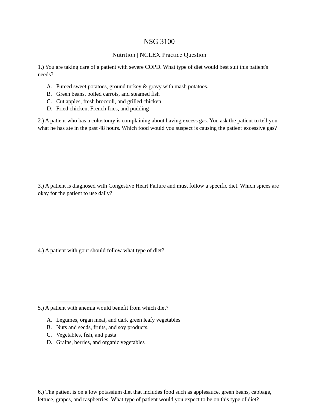 NCLEX Practice Questions Test 4.docx_dnyrxkovrz1_page1