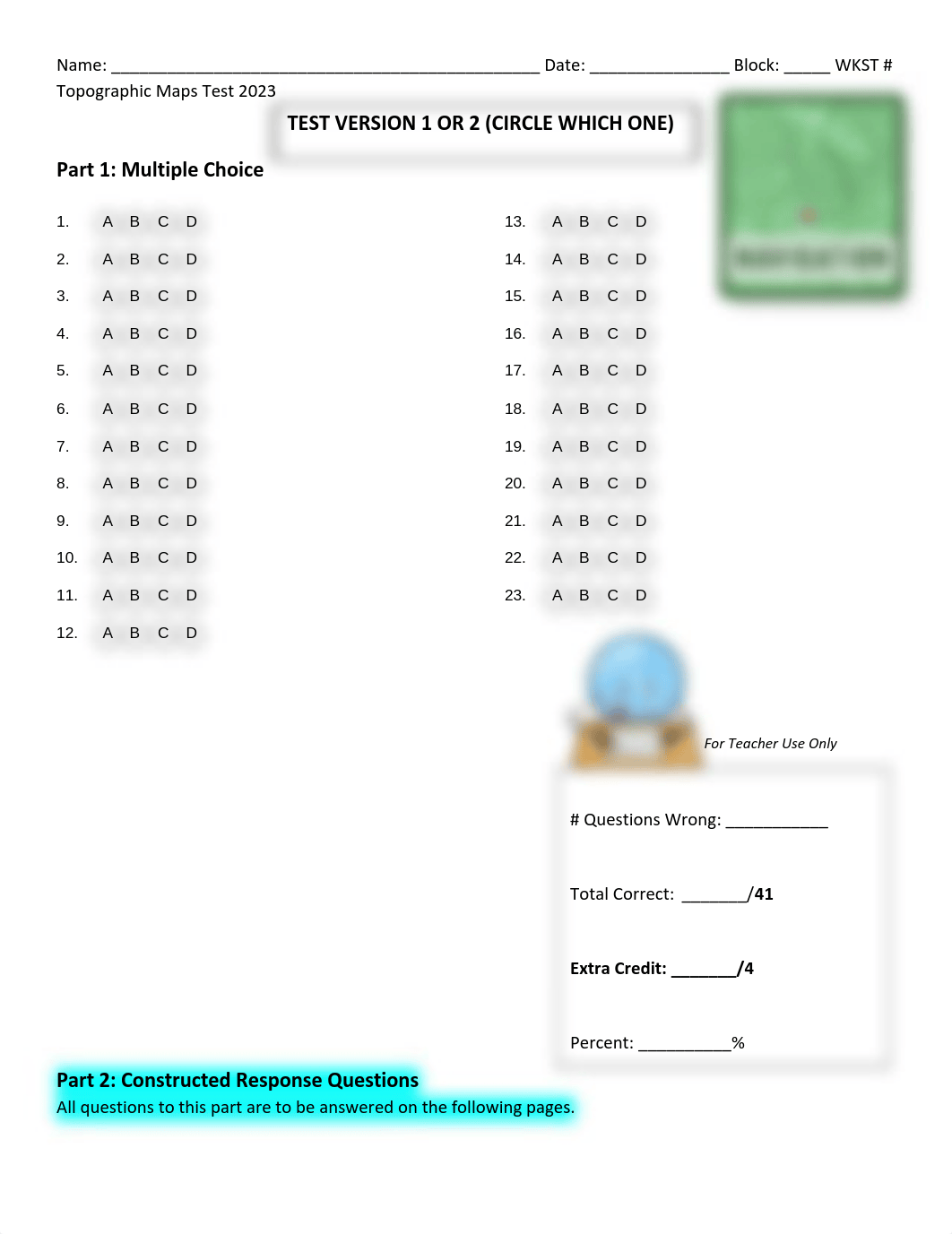 Topographic Maps Test 2023  Answer Sheet Version 1.pdf_dnz6t1g7mdr_page1