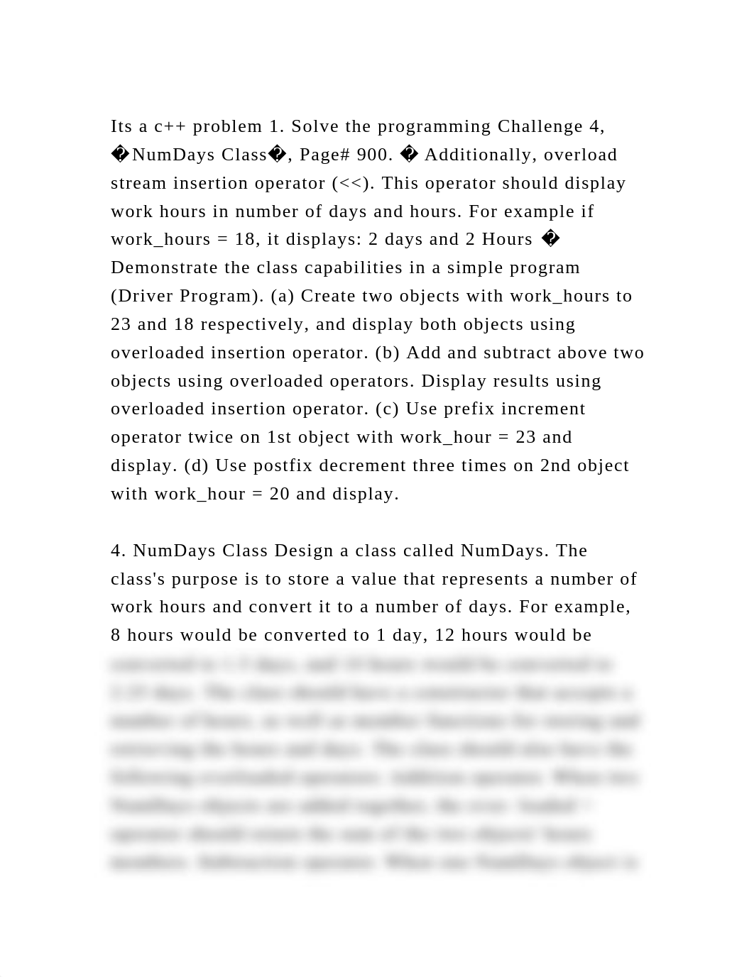 Its a c++ problem 1. Solve the programming Challenge 4, �NumDays Cla.docx_dnzkqel17e4_page2