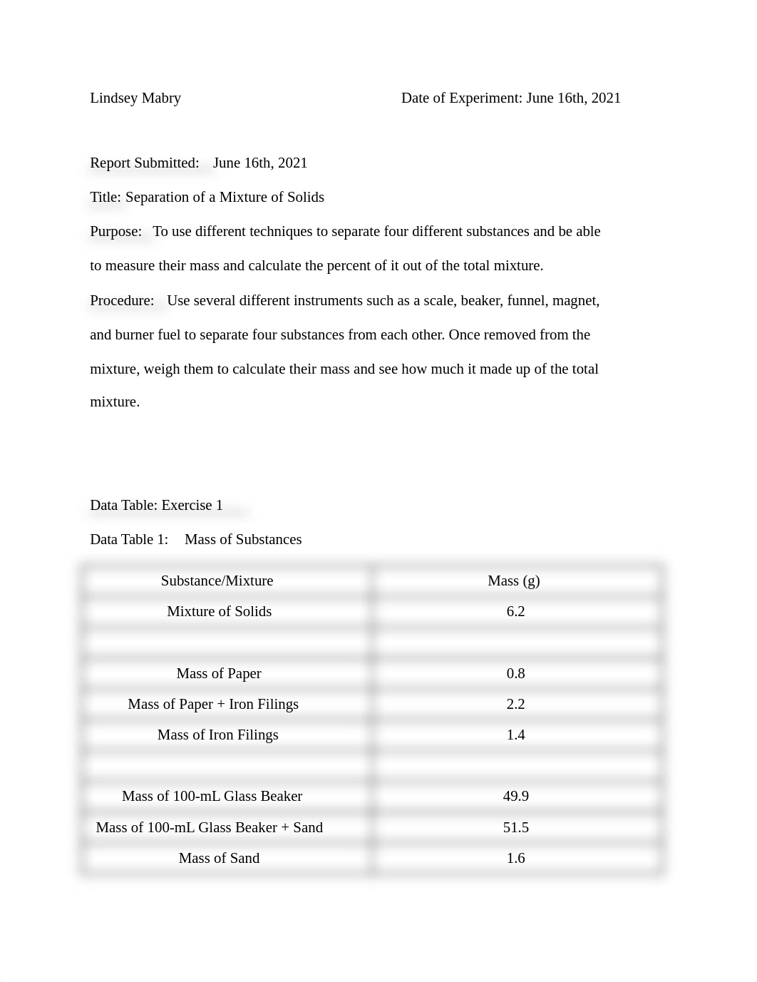 Exp 3 Seperation of a Mixture of Solids .docx_dnzyi2tgry7_page1