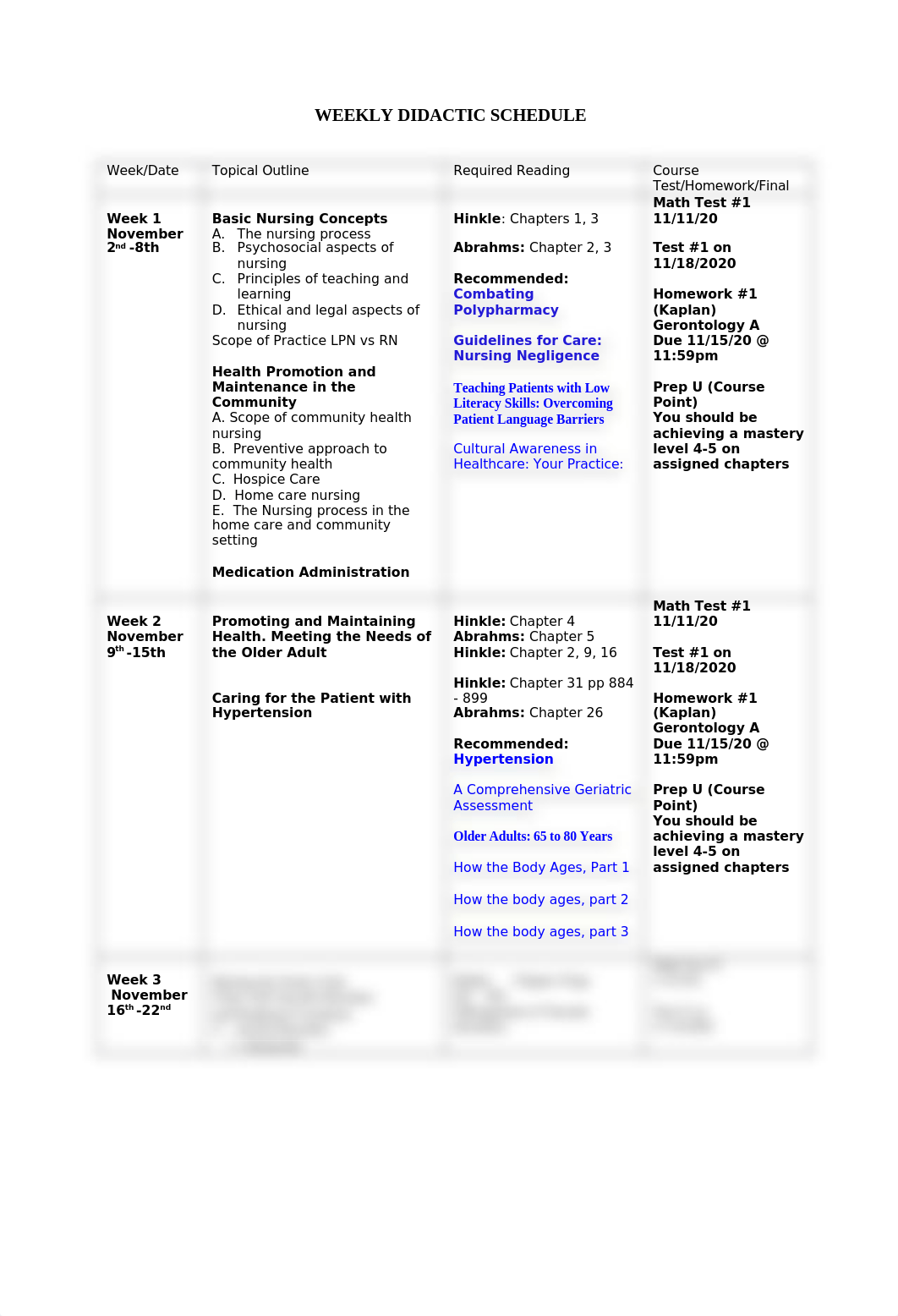 NUR 221 Weekly Didactic Schedule 10 25  2020 (2).docx_do074geozzv_page1