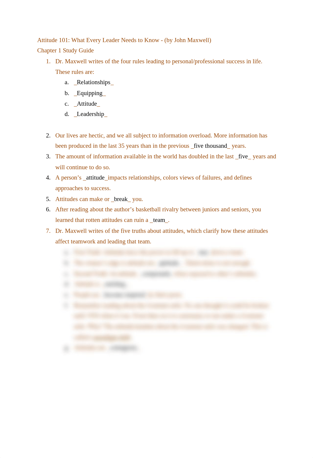 Chapter 1 Study Guide - Attitude 101.doc_do0amdr5ak5_page1