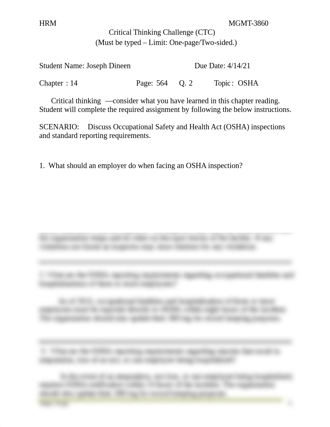 Joseph Dineen HRM - CTC - Chp14_Topic_OSHA.docx_do0d8bgizdh_page1