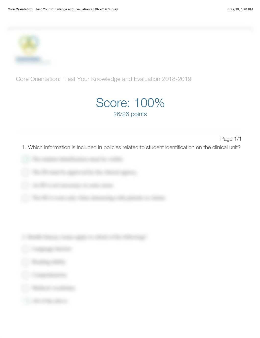 Core Orientation:  Test Your Knowledge and Evaluation 2018-2019 Survey.pdf_do0t3ep15be_page1