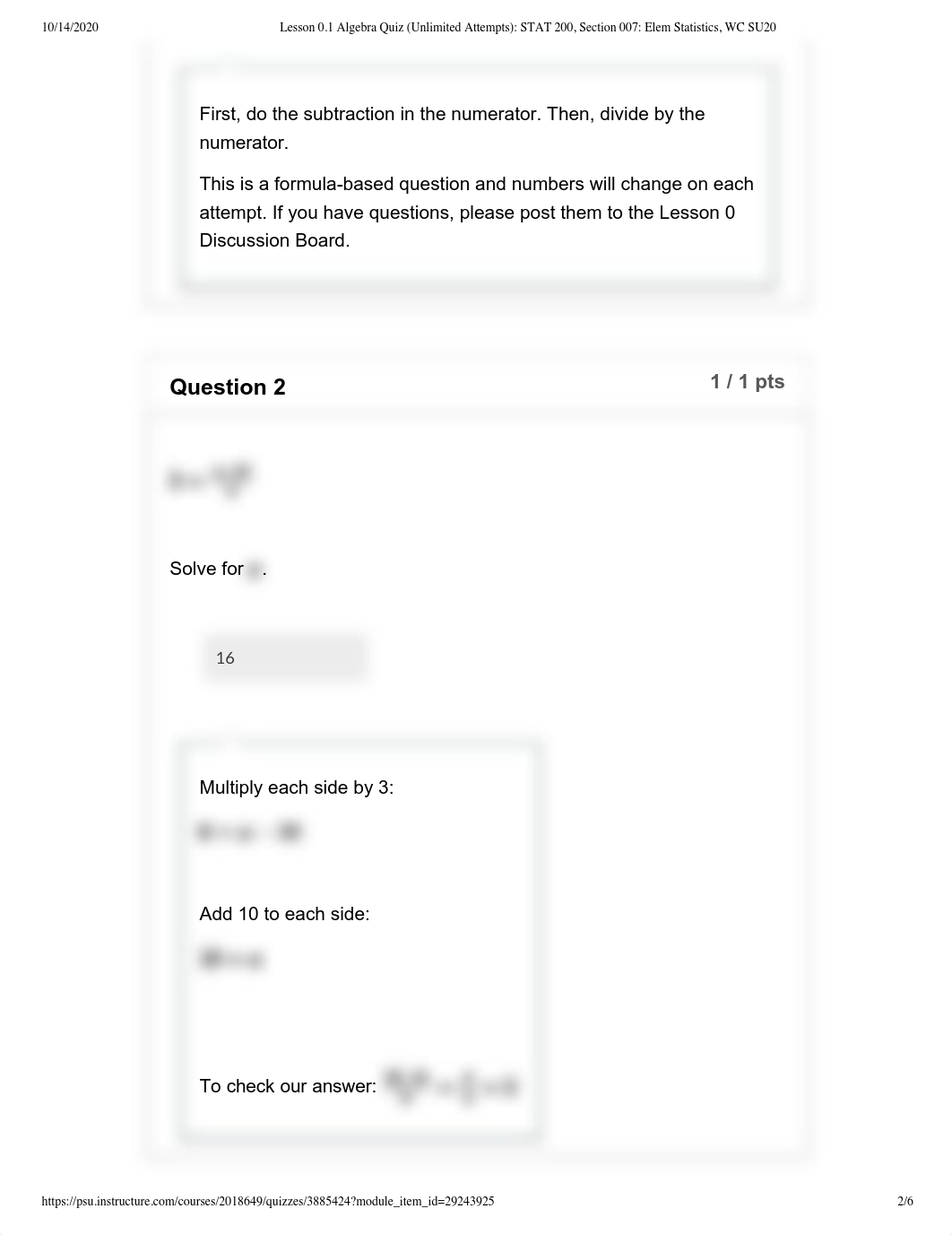 Lesson 0.1 Algebra Quiz (Unlimited Attempts)_ STAT 200, Section 007_ Elem Statistics, WC SU20.pdf_do0ta6il0lt_page1