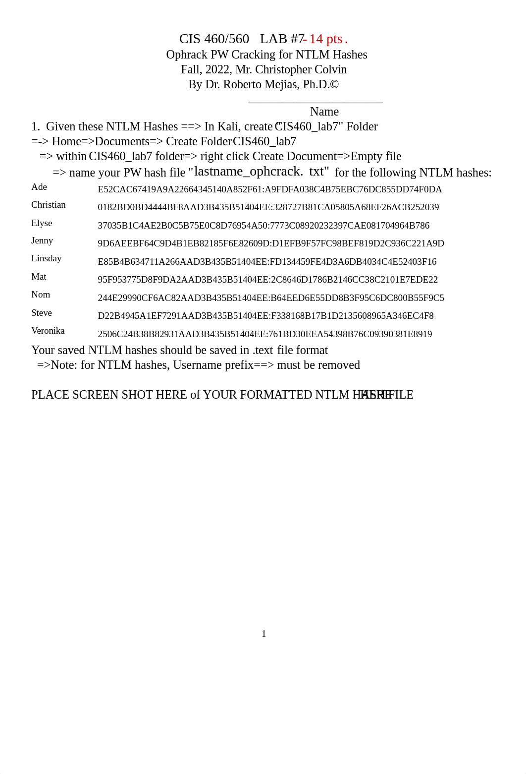 Lab7v3 Opcrack for NTLM hashes UPDATED.docx_do123ad1j2k_page1