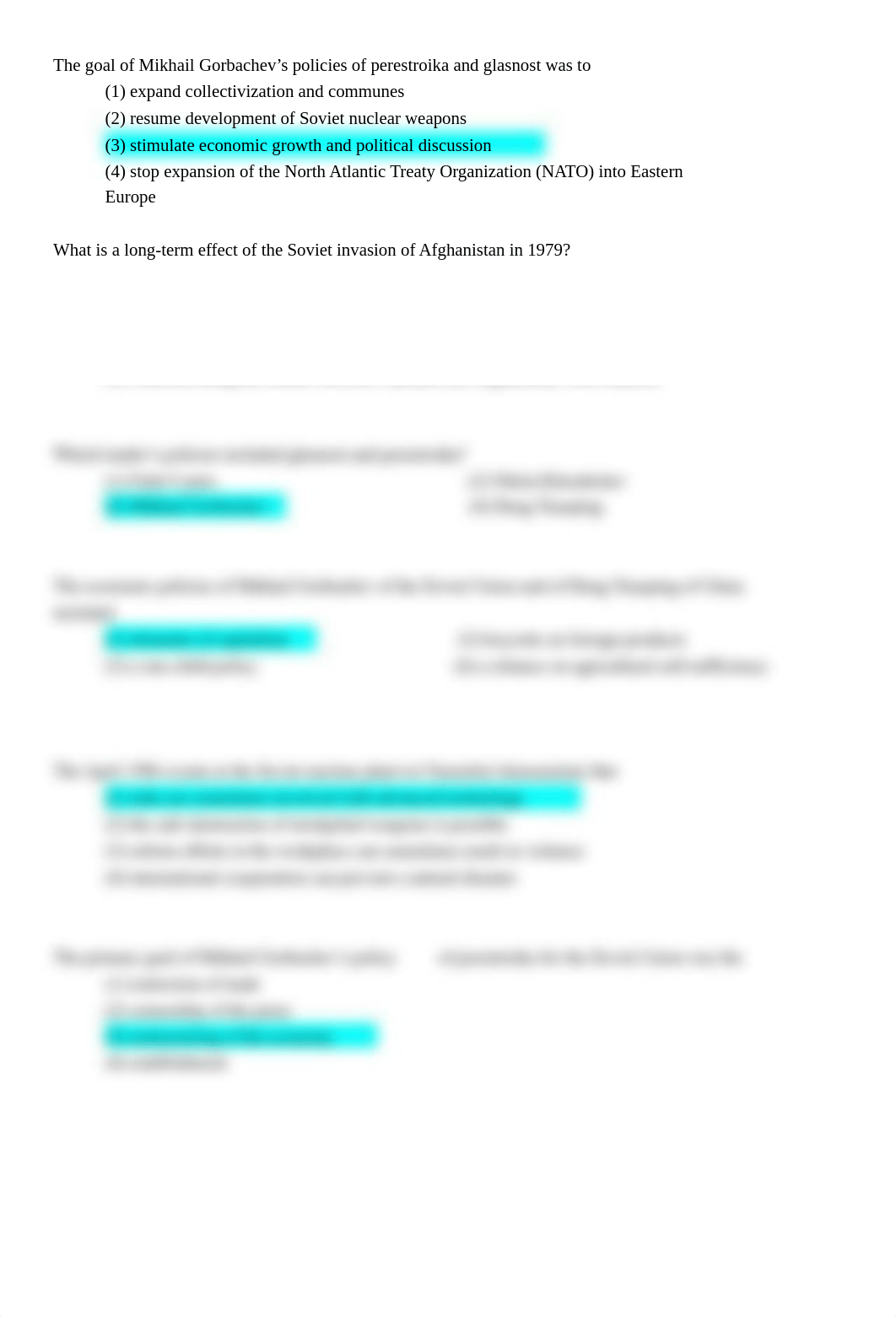 12 Regents Review Questions USSR Cold War KEY.pdf_do1gyqmii65_page2