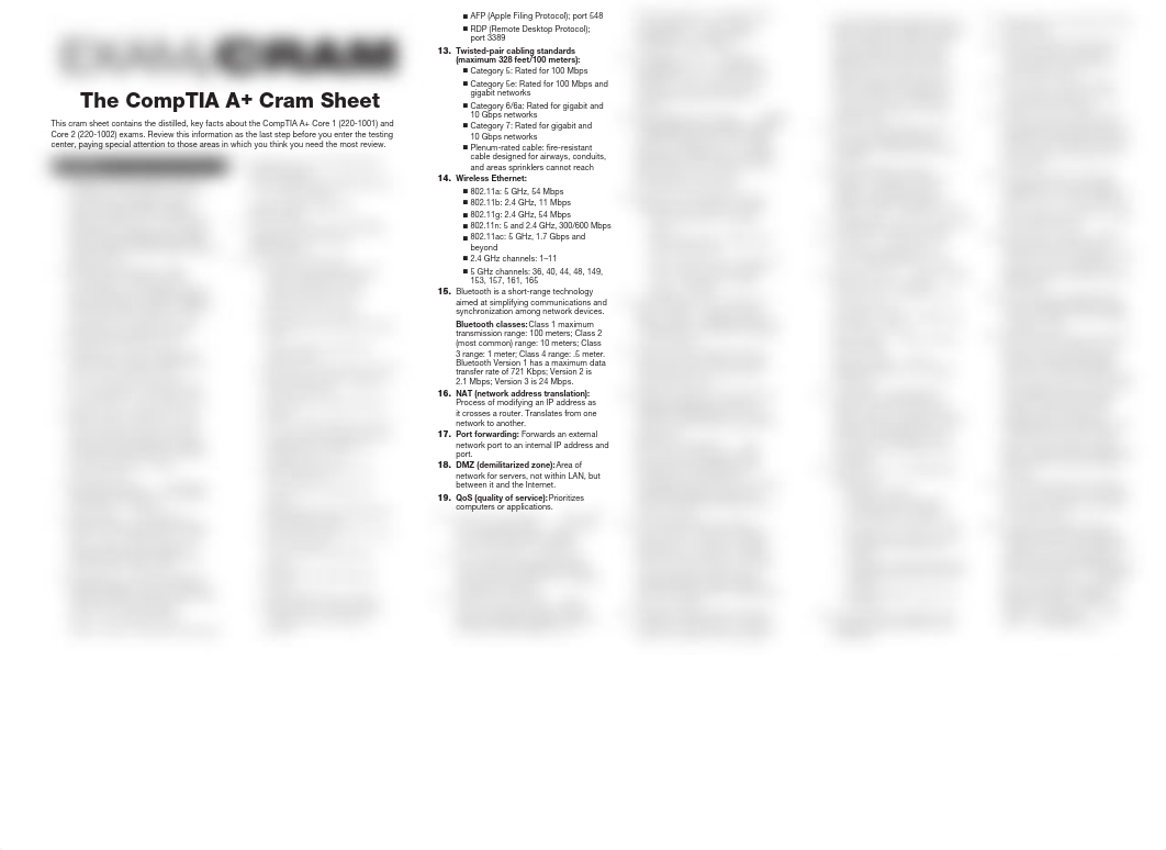 The CompTIA A+ Cram Sheet.pdf_do1p1jjvi7h_page1
