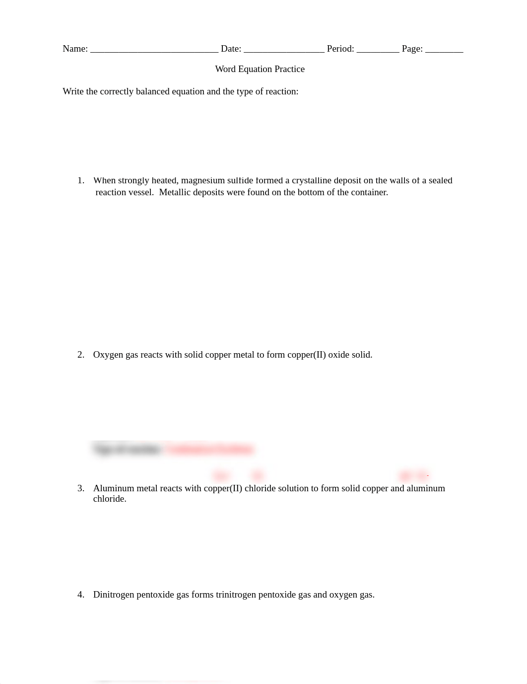 Word Equation Practice ANSWERS.doc_do28a3qm1yn_page1