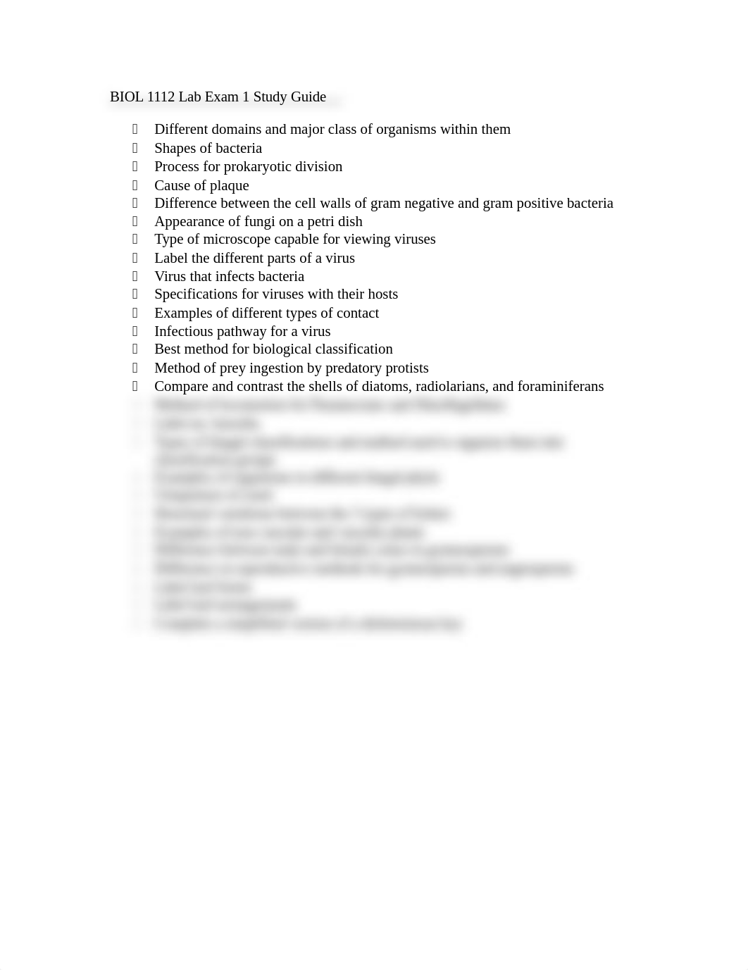 BIOL 1112 Lab Exam 1 Study Guide_do28cxez5ln_page1