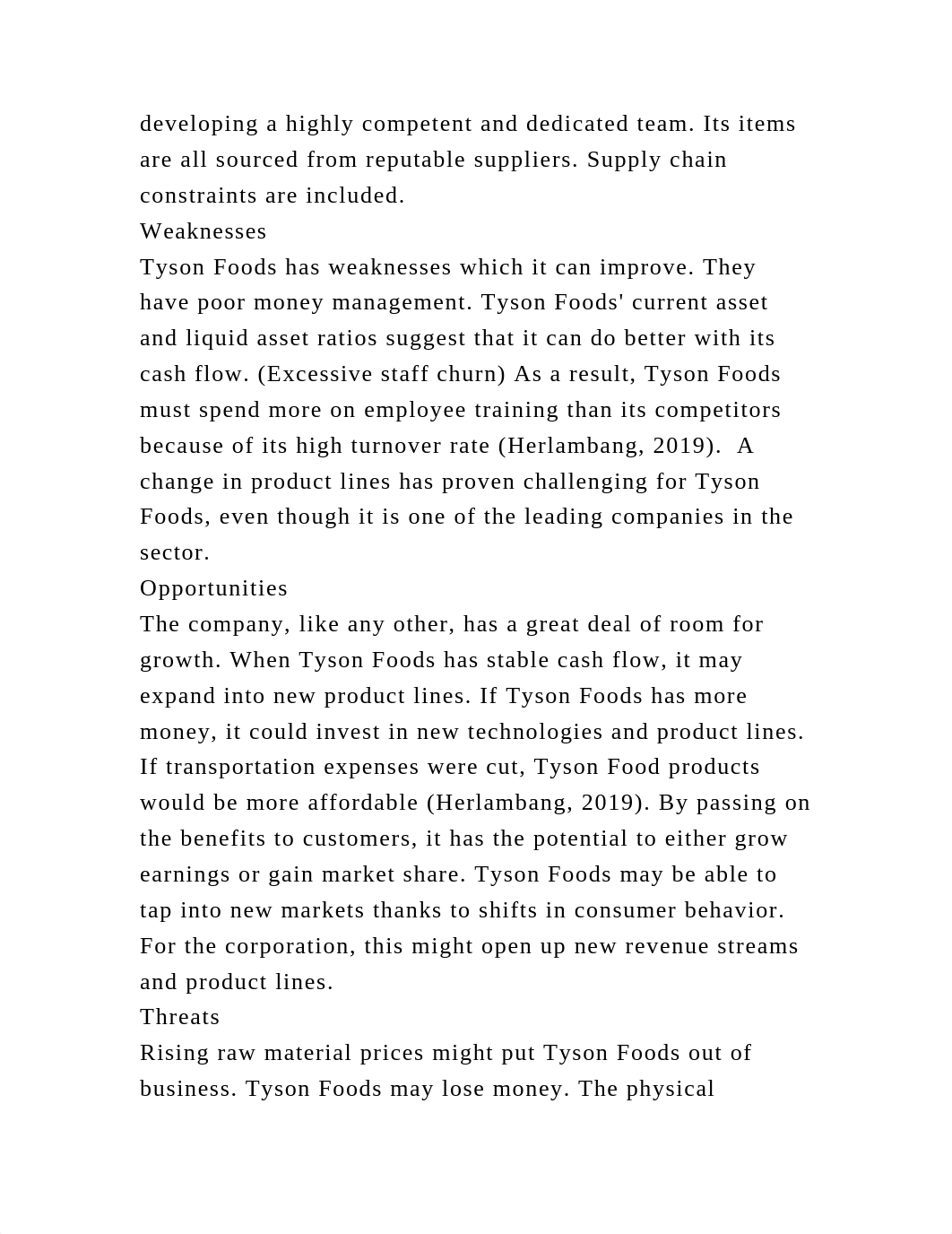 SWOT, PEST and Porters Five Analysis of the Tyson Foods2.docx_do28yotayun_page3