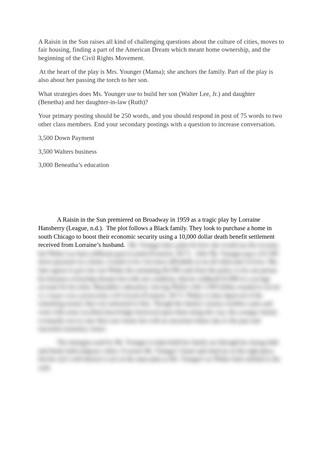 20th Century American Drama_HUM1020_2007A_Discussion Question # 4.docx_do2h3prkkdl_page1