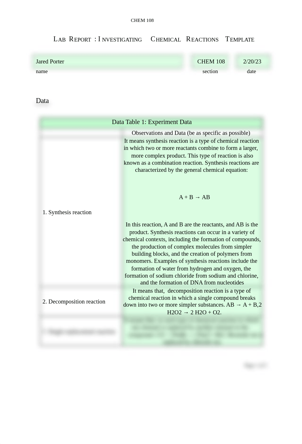 Lab Report Investigating Chemical Reactions Act 1 (1).docx_do2ul8i251y_page1