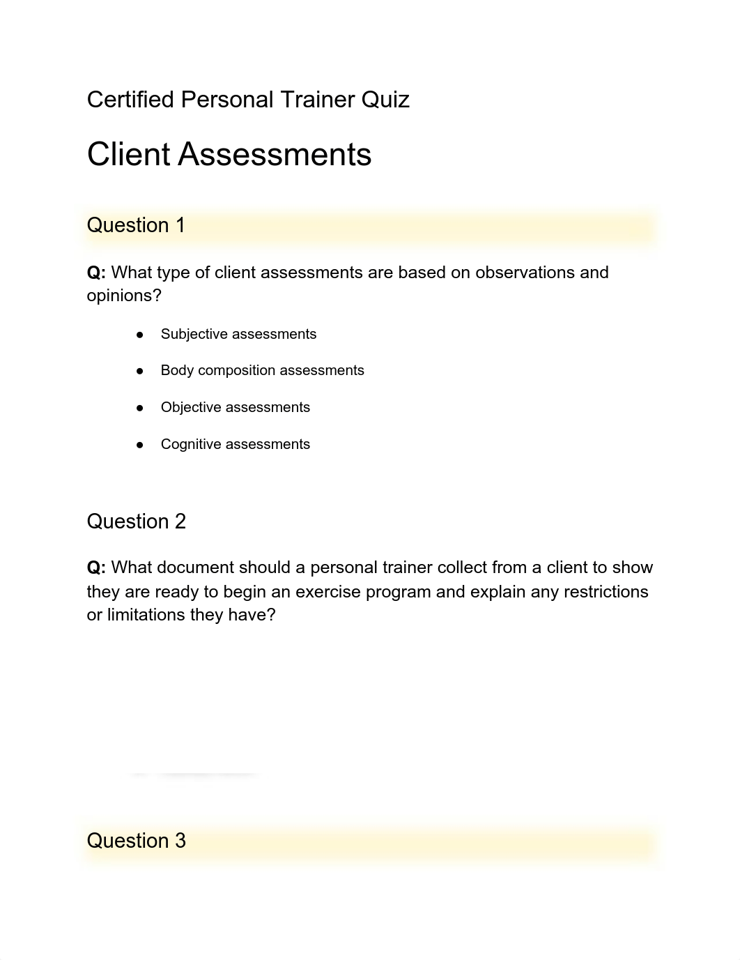 ISSA Certified Personal Trainer Quiz  Client Assessments.pdf_do38fwwvni8_page1