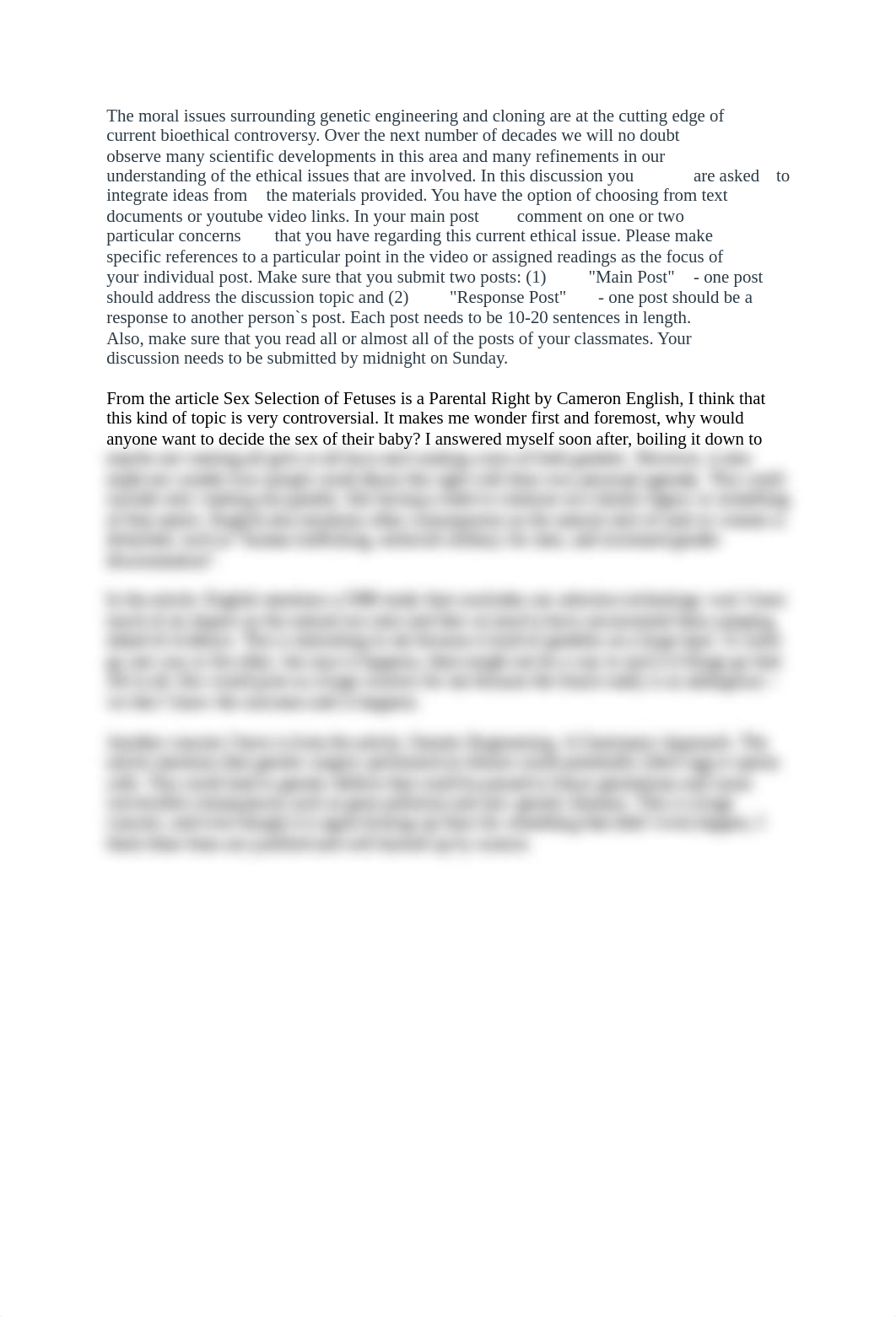 The moral issues surrounding genetic engineering and cloning are at the cutting edge of current bioe_do39rg9ein6_page1