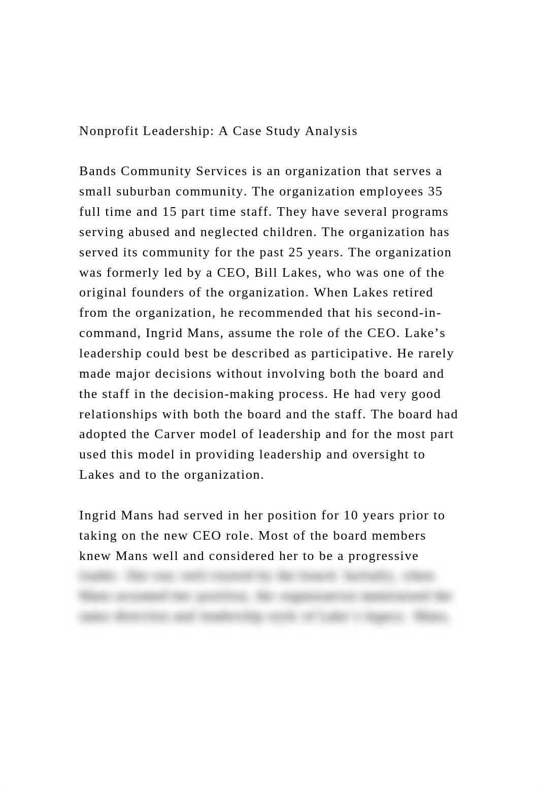 Nonprofit Leadership A Case Study AnalysisBands Community S.docx_do3lo2ac3hz_page2