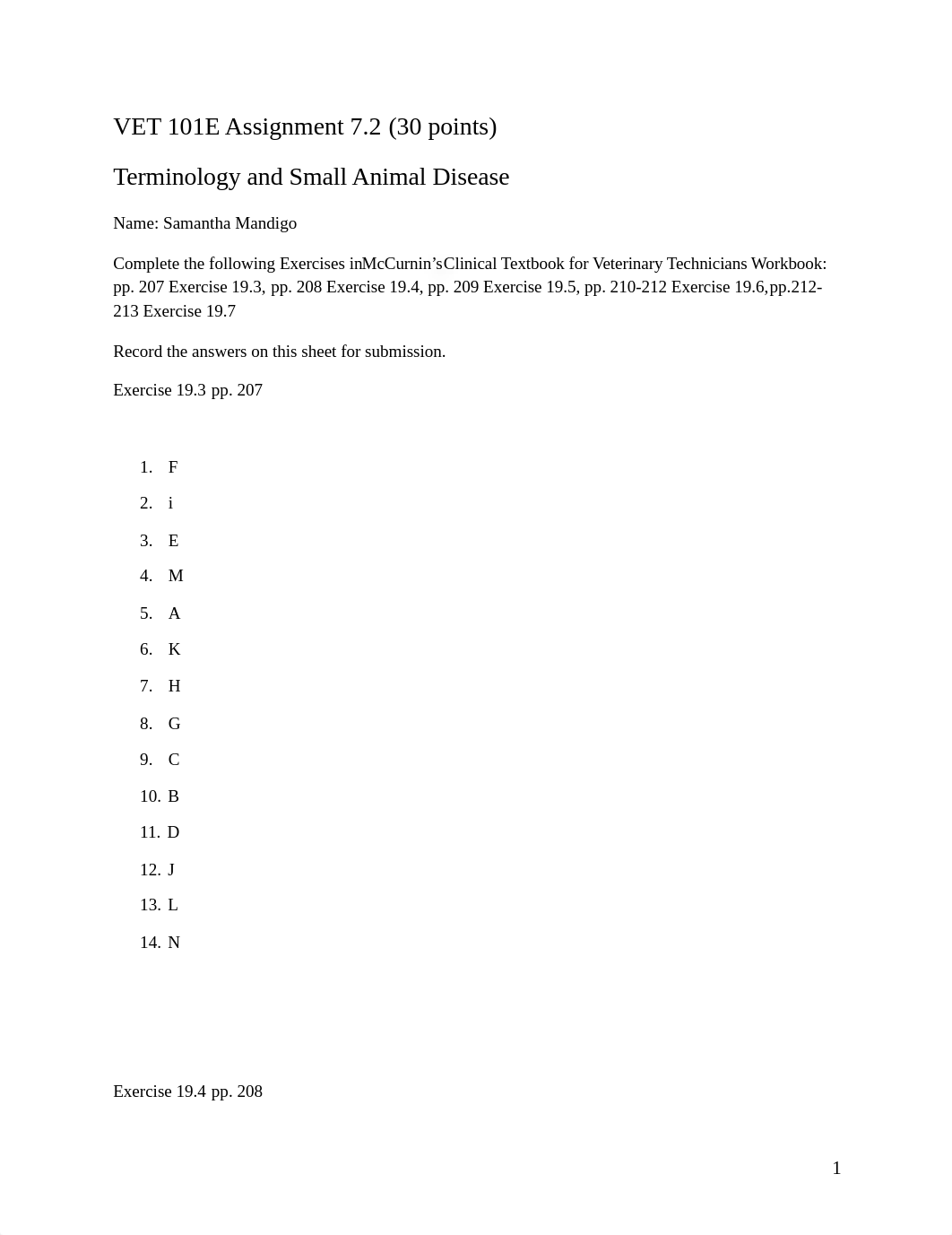 VET101E Assignment 7.2 Terminology and Small Animal Disease.docx_do3ma51pgre_page1